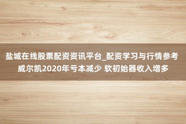 盐城在线股票配资资讯平台_配资学习与行情参考 威尔凯2020年亏本减少 软初始器收入增多